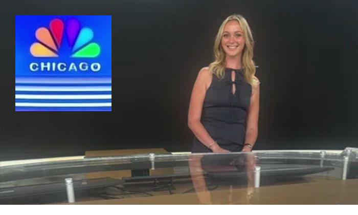 Josie at the NBC Chicago anchor desk