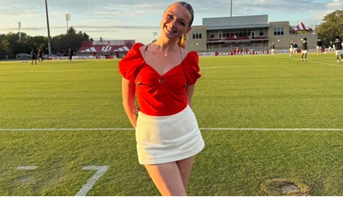Josie on the sideline at IU soccer
